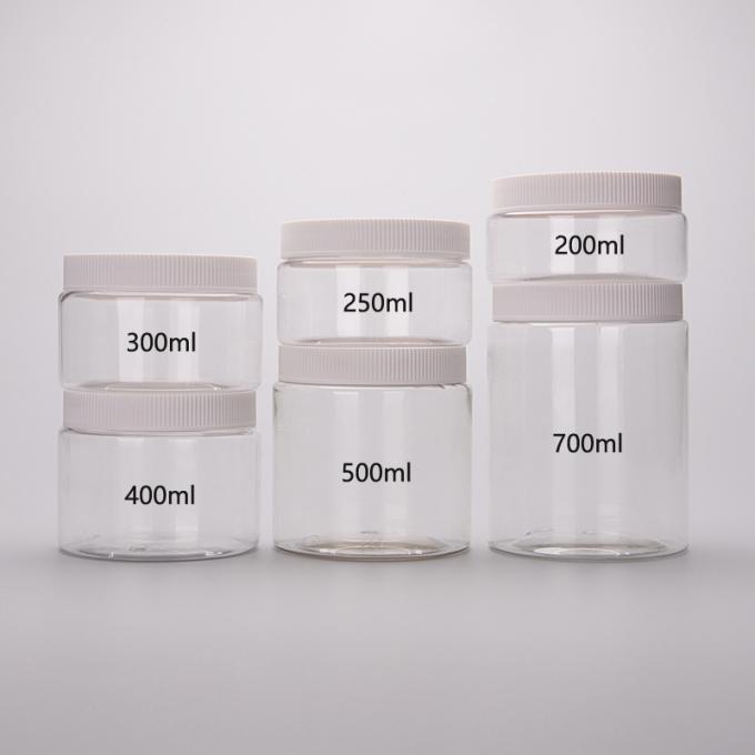 250ML 85mm Round Plastic Containers With Screw On Lids