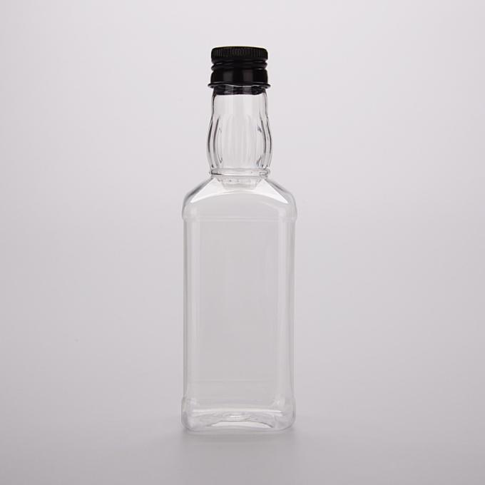 BPA Free 200ml Square Clear Empty Plastic Wine Bottles
